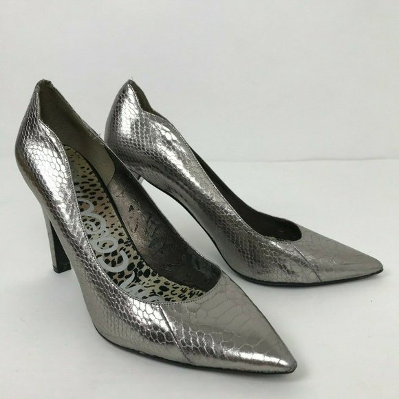 Sam Edelman Pumps Sadi Snakeskin Scallop Pointy 10 - Picture 1 of 8